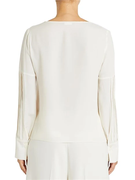 BLUSA IN MISTO SETA DONNA AVORIO