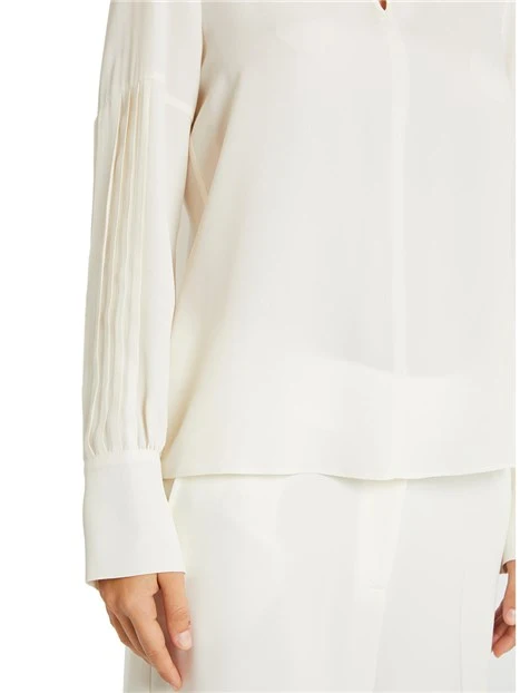 BLUSA IN MISTO SETA DONNA AVORIO