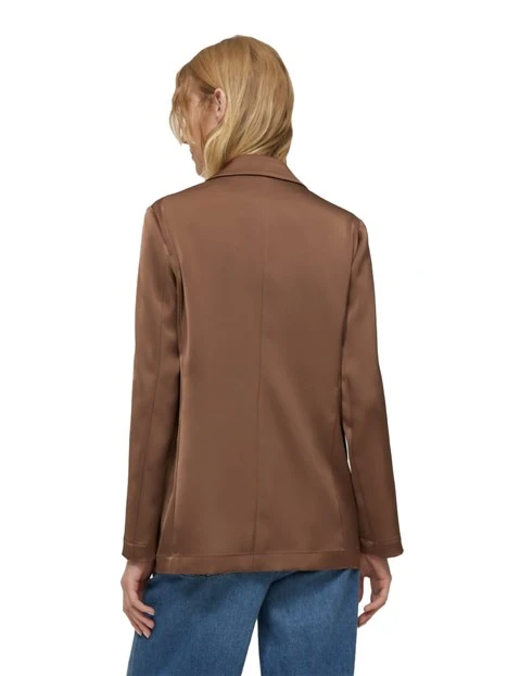 BLAZER IN RASO FLUIDO DONNA MARRONE