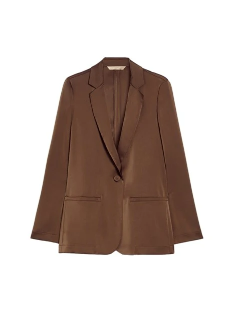 BLAZER IN RASO FLUIDO DONNA MARRONE