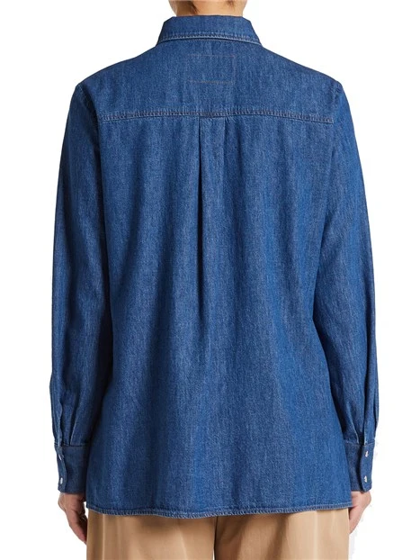 CAMICIA DEMIM COTONE DONNA BLU