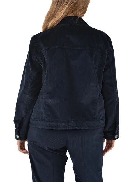 GIACCA BLAZER IN VELLUTO A COSTE DONNA MARRONE