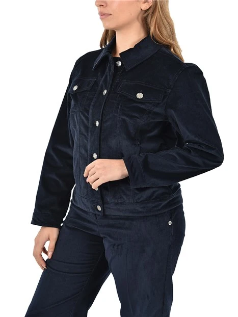 GIACCA BLAZER IN VELLUTO A COSTE DONNA MARRONE