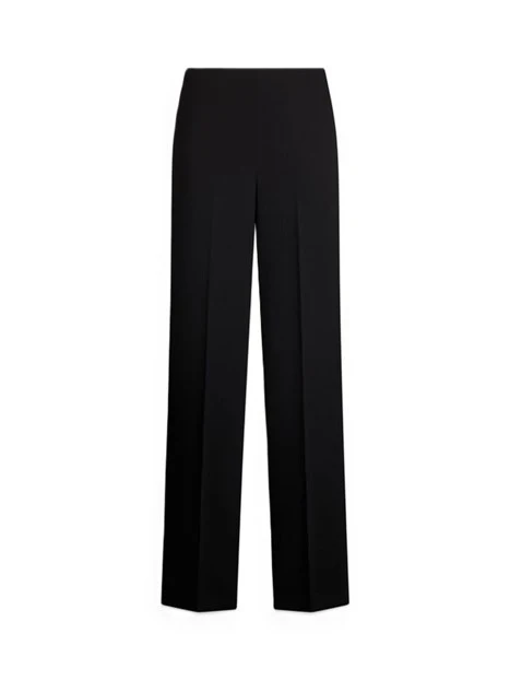 PANTALONI A PALAZZO IN ENVERS SATIN DONNA NERO