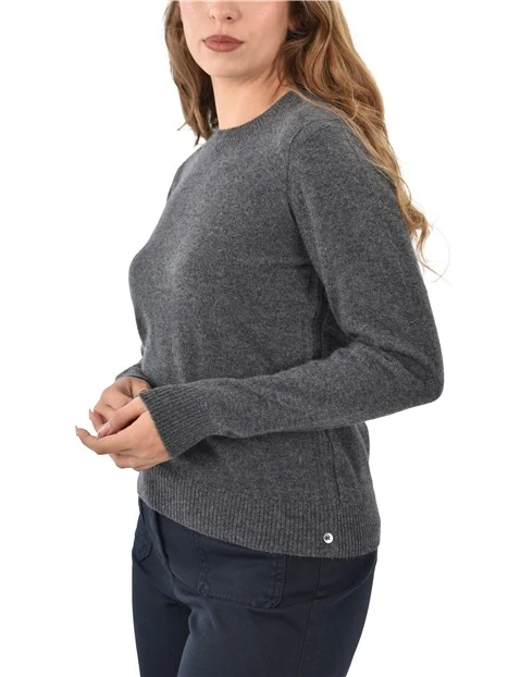 MAGLIA GIROCOLLO IN CASHMERE DONNA GRIGIO