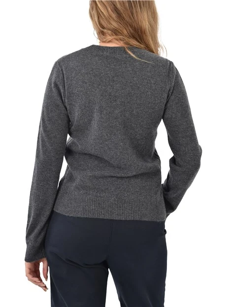 MAGLIA GIROCOLLO IN CASHMERE DONNA GRIGIO