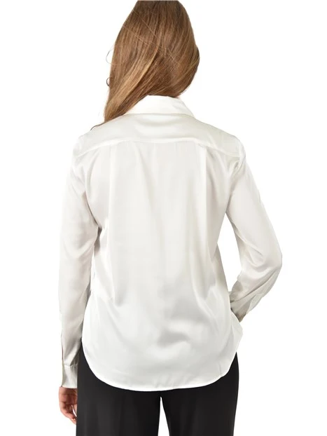 MAGLIA GIROCOLLO IN LANA E CASHMERE DONNA AVORIO