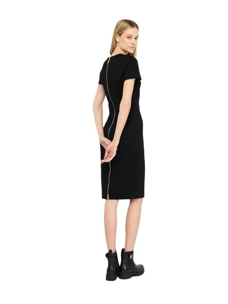 VESTITO CORTO TUBINO DONNA NERO
