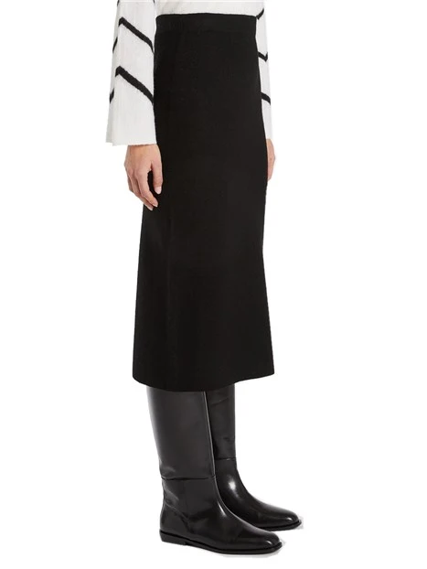 GONNA LUNGA IN PURA LANA DONNA NERO