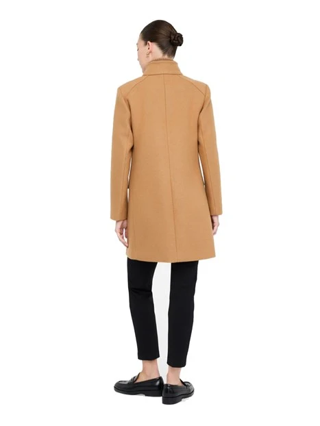CAPPOTTO CORTO IN MISTO LANA DONNA BEIGE