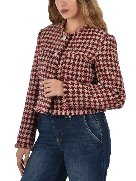 GIACCA CORTA CON BOTTONI GIOIELLO DONNA BEIGE