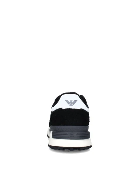 SNEAKERS BASSE IN CAMOSCIO E TESSUTO UOMO NERO