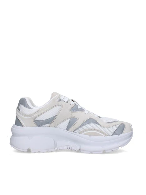 SNEAKERS BASSE MULTICOLORE UOMO BIANCO ARGENTO