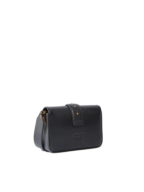 BORSA A TRACOLLA COMPATTA IN PELLE DONNA NERO