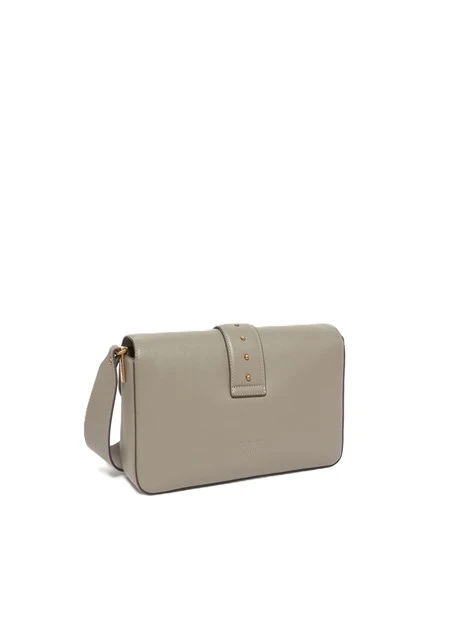 BORSA A SPALLA IN PELLE RETTANGOLARE DONNA BEIGE