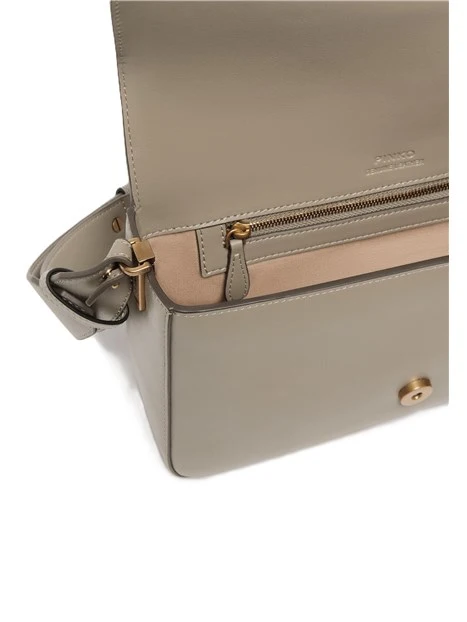 BORSA A SPALLA IN PELLE RETTANGOLARE DONNA BEIGE