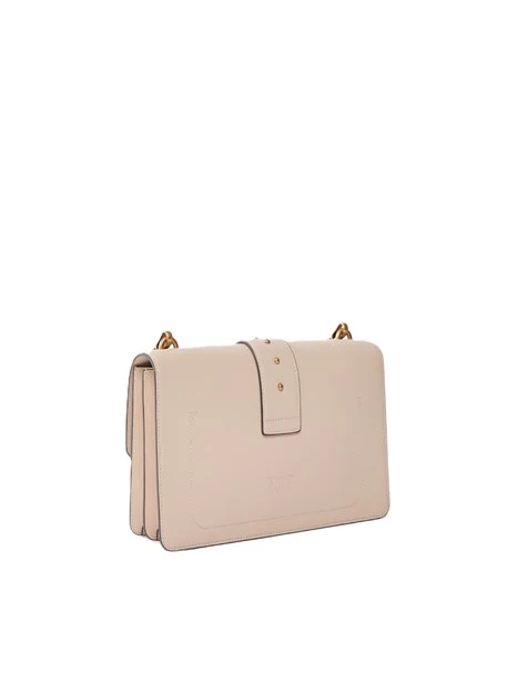 BORSA A TRACOLLA CON CATENA REGOLABILE N PELLE DONNA BEIGE