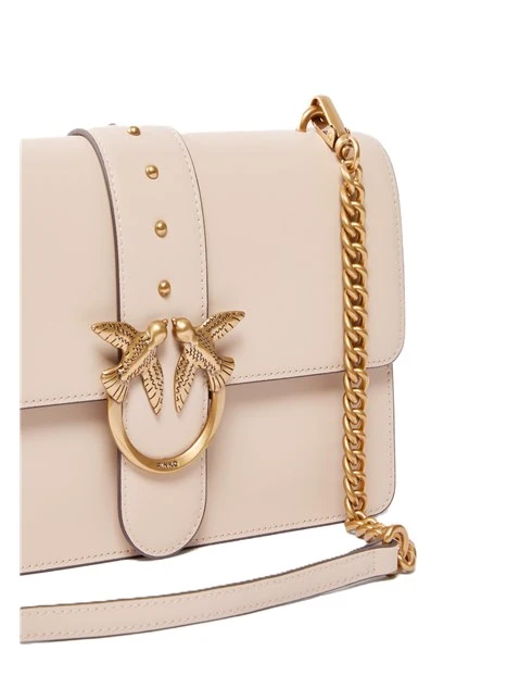 BORSA A TRACOLLA CON CATENA REGOLABILE N PELLE DONNA BEIGE
