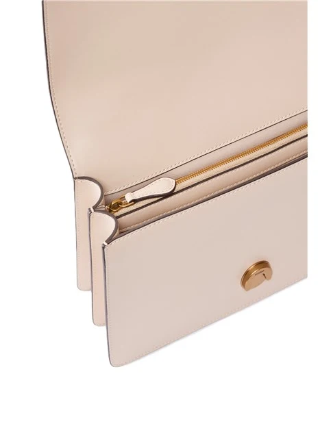 BORSA A TRACOLLA CON CATENA REGOLABILE N PELLE DONNA BEIGE