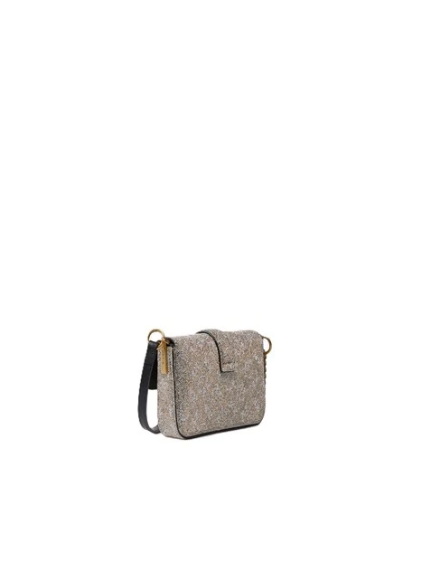 BORSA A TRACOLLA CON STRASS DONNA ORO
