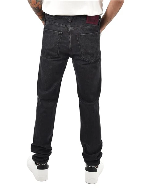 JEANS REGULAR IN COTONE UOMO NERO