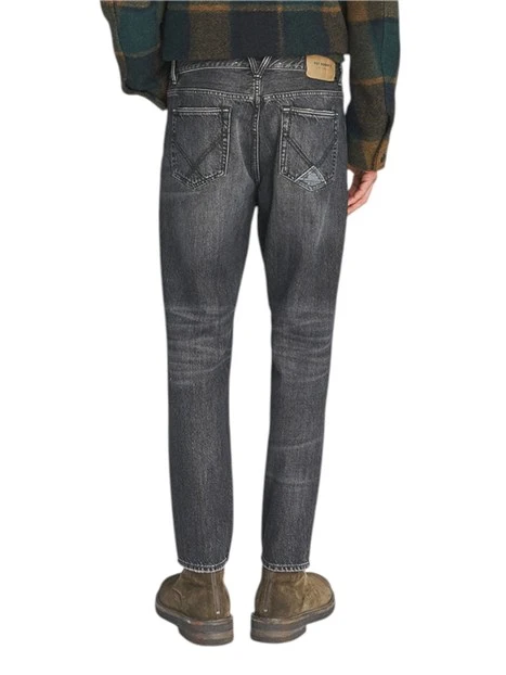 JEANS REGULAR FIT IN COTONE UOMO NERO