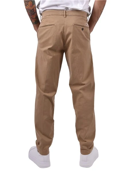 PANTALONI CHINO IN GARBADINE UOMO BEIGE