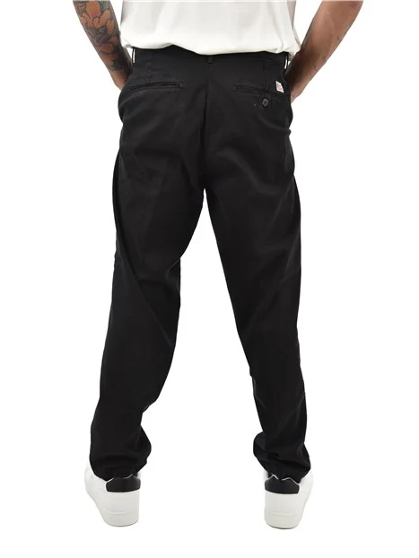 PANTALONI CHINO IN GARBADINE UOMO NERO