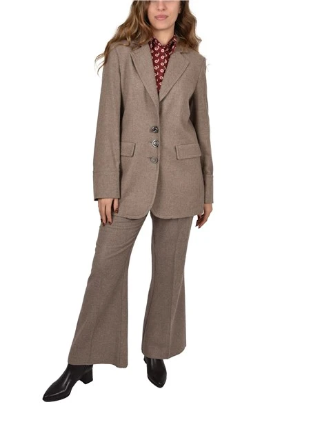 GIACCA DOPPIOPETTO IN MISTO LANA DONNA BEIGE