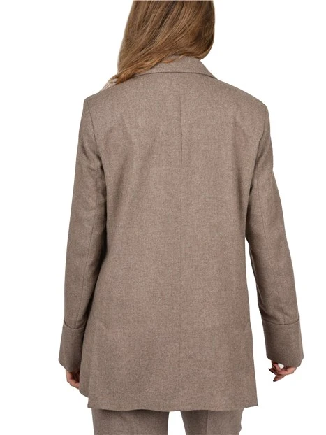 GIACCA DOPPIOPETTO IN MISTO LANA DONNA BEIGE