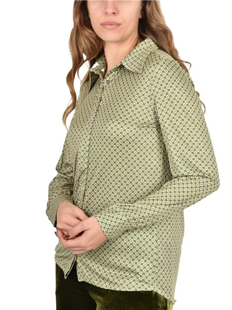 CAMICIA CON STAMPA FANTASIA DONNA VERDE