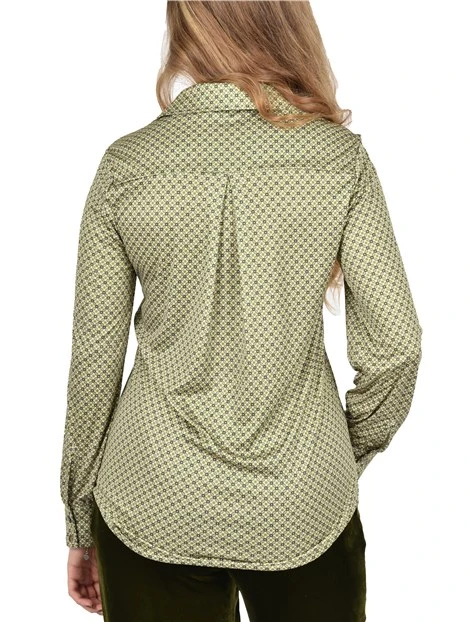 CAMICIA CON STAMPA FANTASIA DONNA VERDE