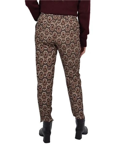 PANTALONE CHINO CON STAMPA DONNA VERDE