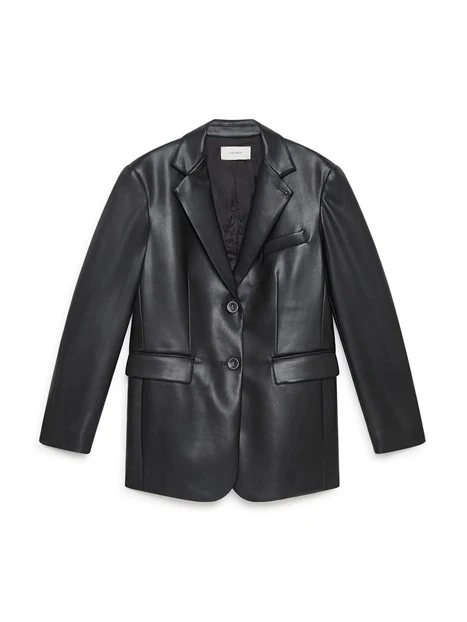 GIACCA IN ECOPELLE CON FINISH SEMI LUCIDO DONNA NERO