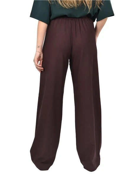 PANTALONI PALAZZO CON VITA ELASTICIZZATA DONNA ROSA