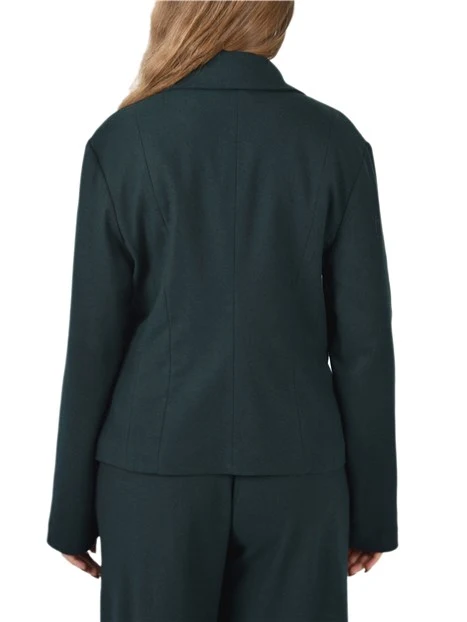 GIACCA IN MISTO LANA CON TASCHE FRONTALI DONNA VERDE