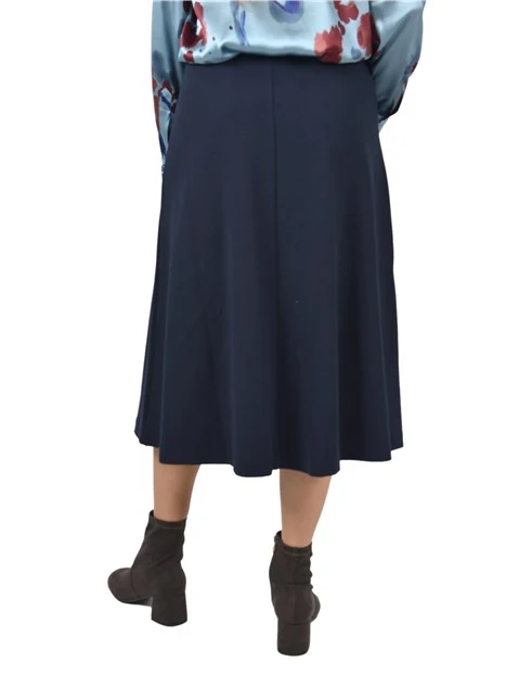 GONNA LUNGA IN JERSEY MISTO COTONE DONNA BLU