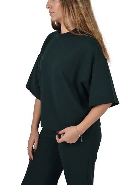 T-SHIRT IN MAGLIA CON MANICHE AMPIE DONNA VERDE