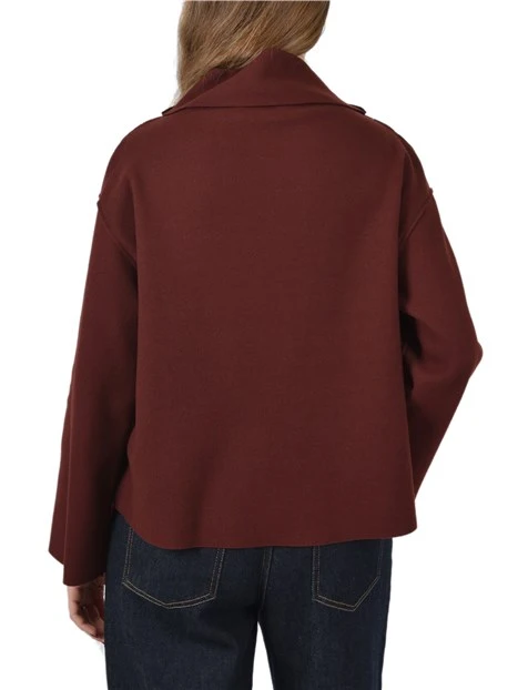 MAGLIA DOLCEVITA CON MANICHE AMPIE DONNA BORDEAUX