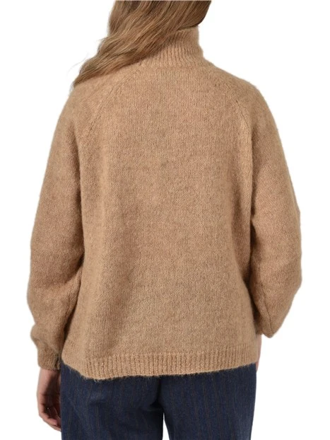 MAGLIA DOLCEVITA IN MISTO ALPACA DONNA MARRONE
