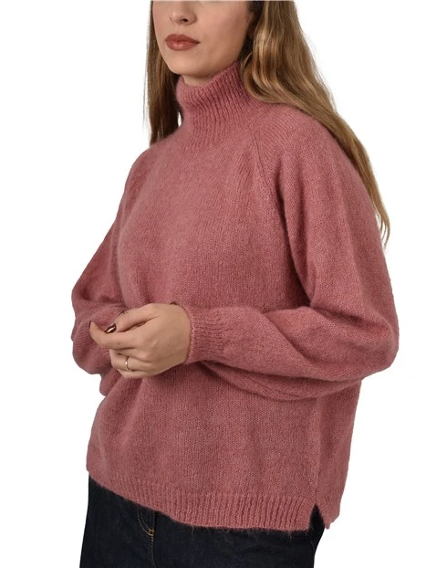 MAGLIA DOLCEVITA IN MISTO ALPACA DONNA ROSSO