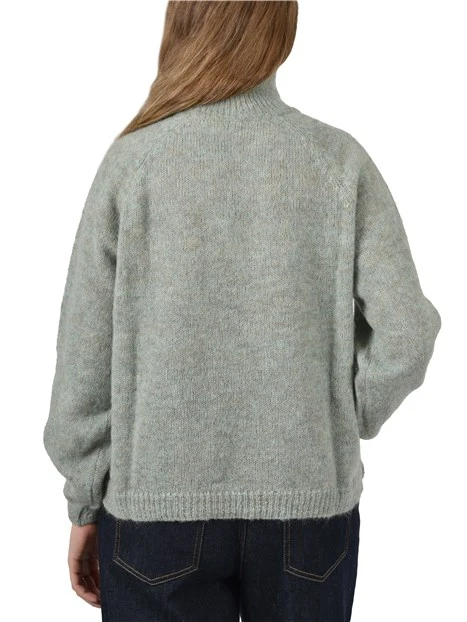 MAGLIA DOLCEVITA IN MISTO ALPACA DONNA VERDE CHIARO