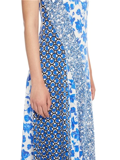 ABITO MIDI A FANTASIA DONNA AZZURRO