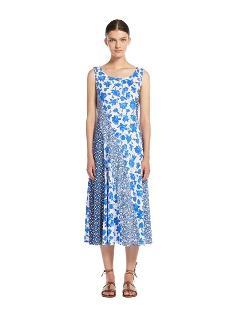 ABITO MIDI A FANTASIA DONNA AZZURRO