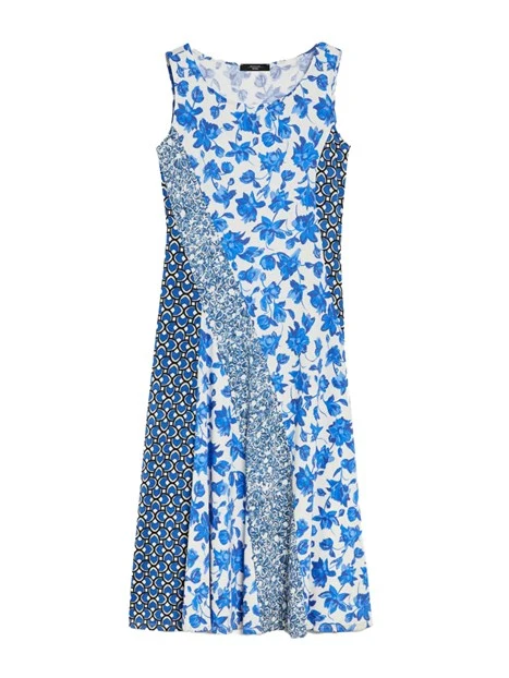 ABITO MIDI A FANTASIA DONNA AZZURRO