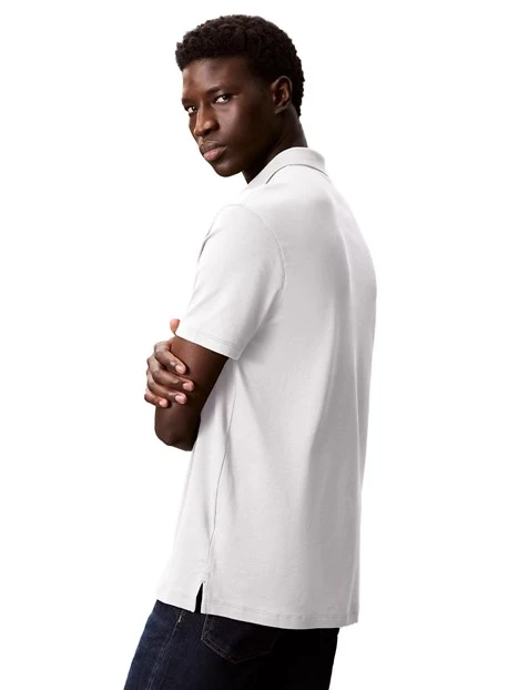 POLO MANICA CORTA IN COTONE PIMA UOMO BIANCO