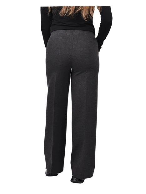 PANTALONI PALAZZO CON ELASTICO IN VITA DONNA ANTRACITE