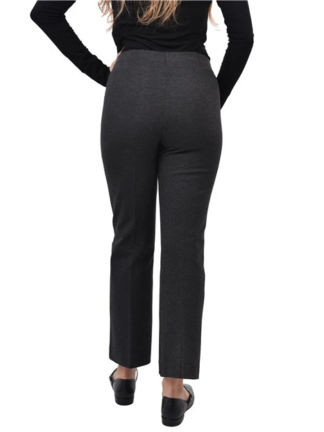 PANTALONI CROPPED A TROMBETTA IN MISTO VISCOSA DONNA ANTRACITE