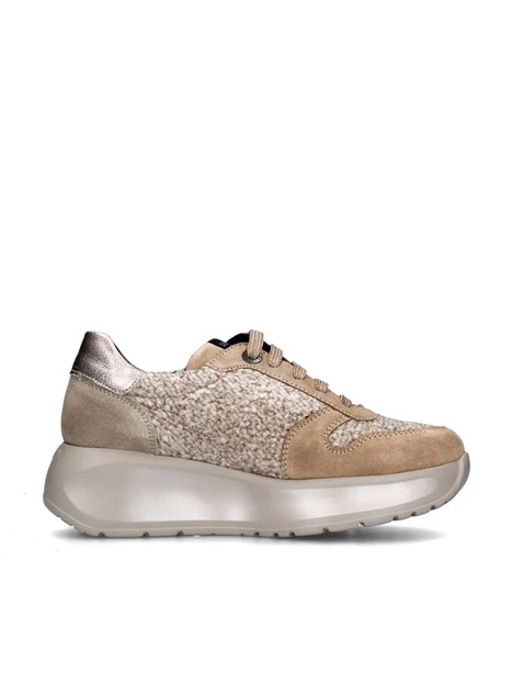 SNEAKERS BASSE 61604 DONNA BEIGE