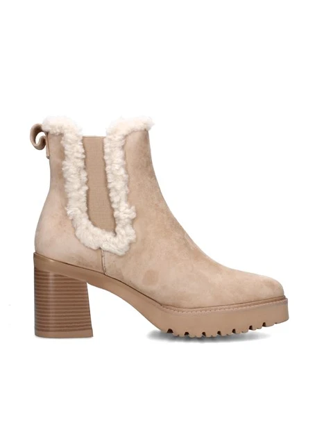 STIVALETTI TACCO ALTO 679969 DONNA BEIGE